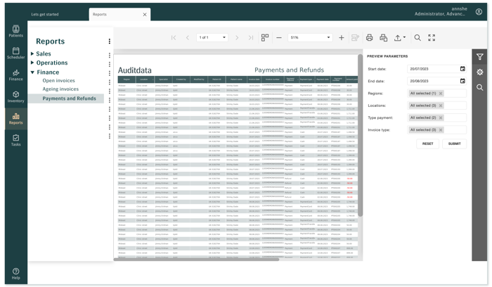 Finance Reports